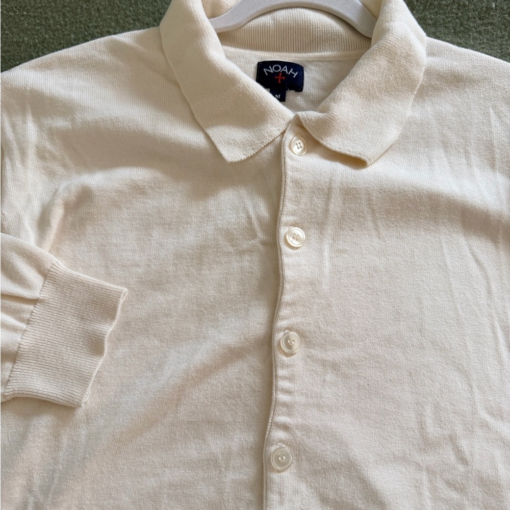 Noah - Cream Men's Medium - Long Sleeve Cardigan